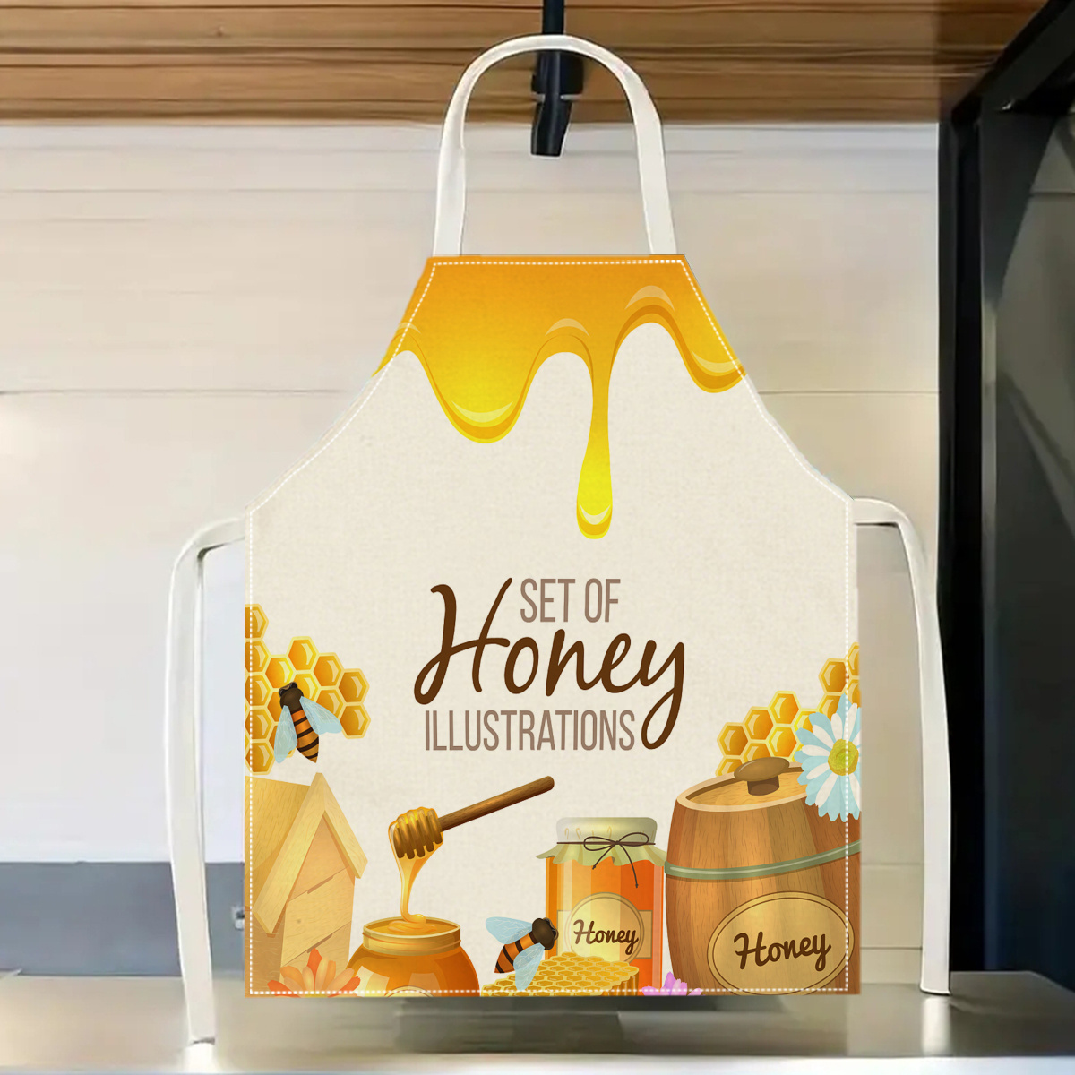 Kitchen Baking Ideas - Fartuch z motywem pszczoły miodnej, słodki