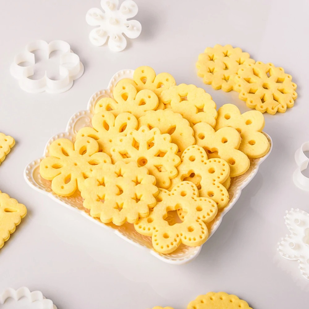 Kitchen Baking Cookies - Forma do ciastek z geometrycznym wzorem,