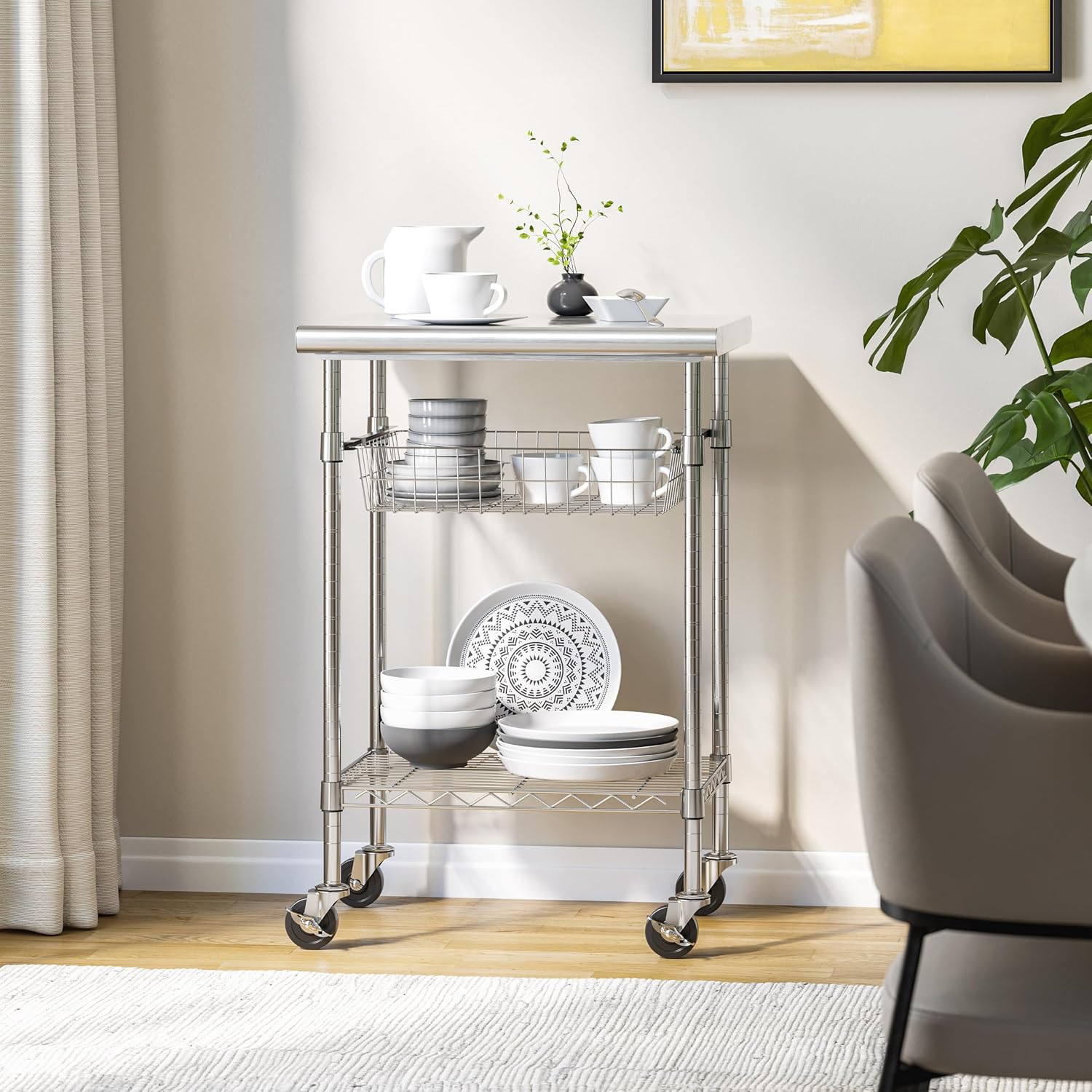 Stół roboczy ze stali nierdzew – Kitchen Baking Island recenzja i cena