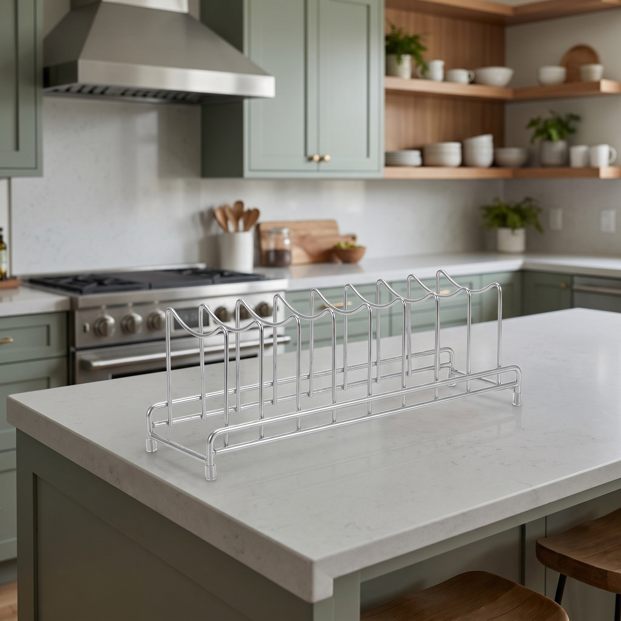 Stojak na pokrywy garnków ze s – Kitchen Cabinet Baking Organizer recenzja i cena