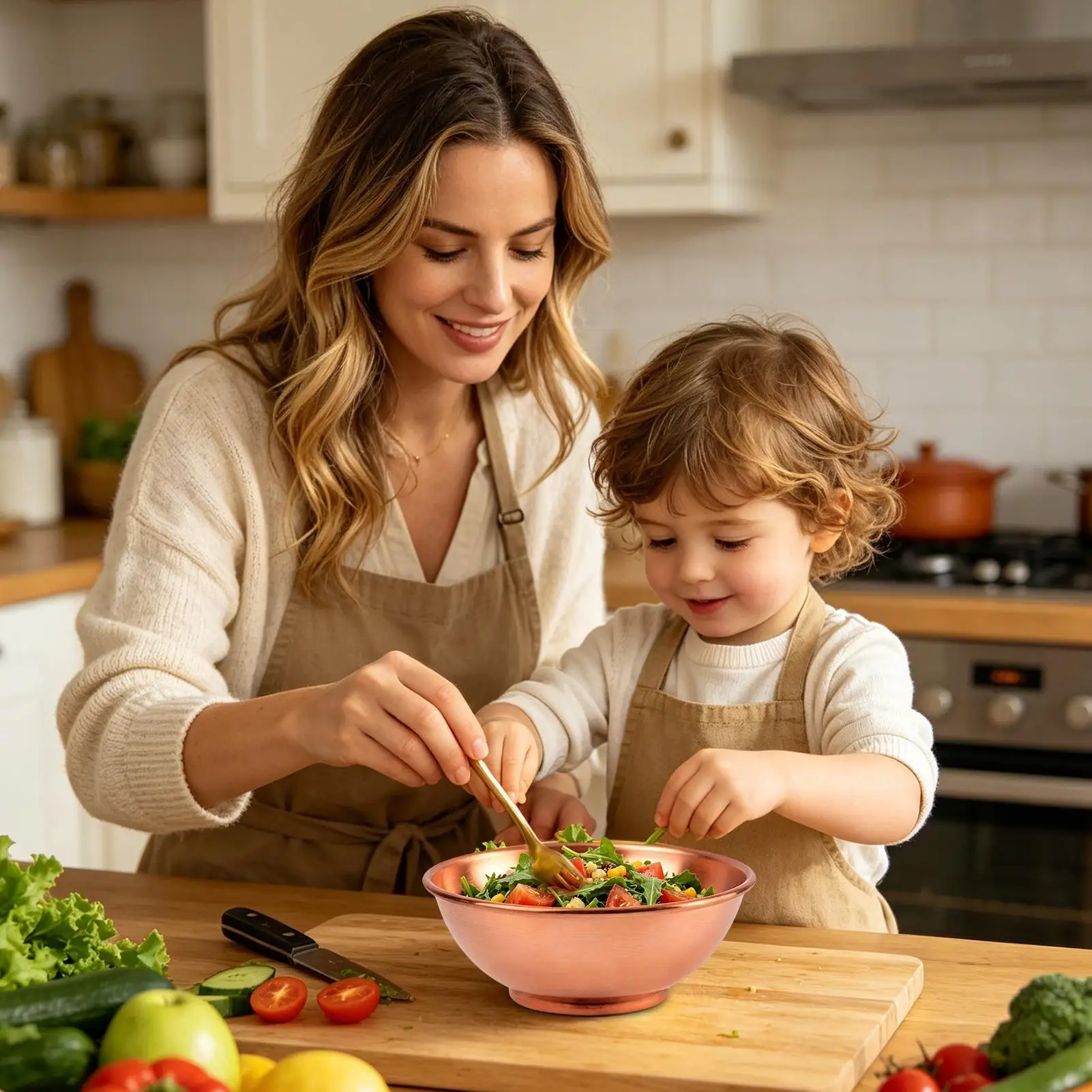 Miedziana miska, duże pojemnik – Kitchen Baking Storage Containers recenzja i cena